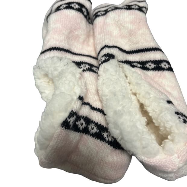 수면 양말 핑크색 털 안감