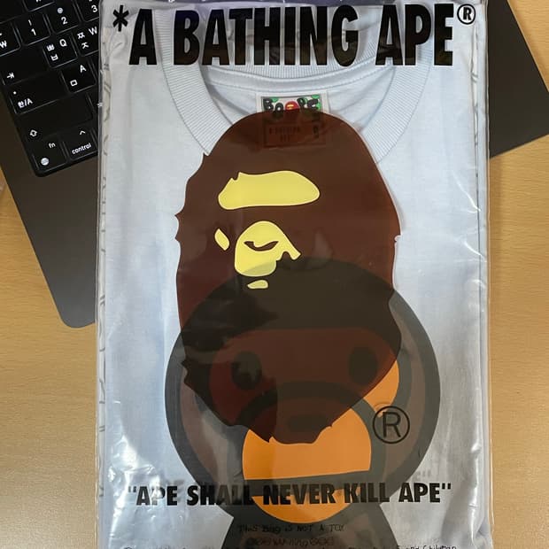 베이프 베이비 마일로 티셔츠 삭스