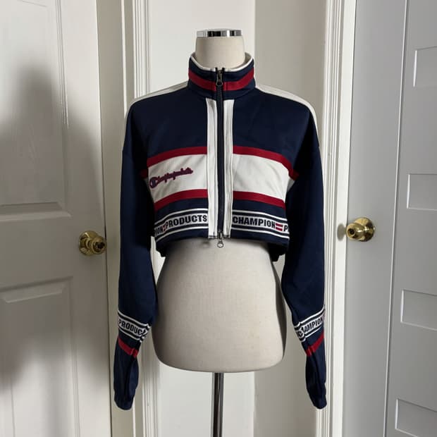 90s 챔피온 자스포 크롭 집업