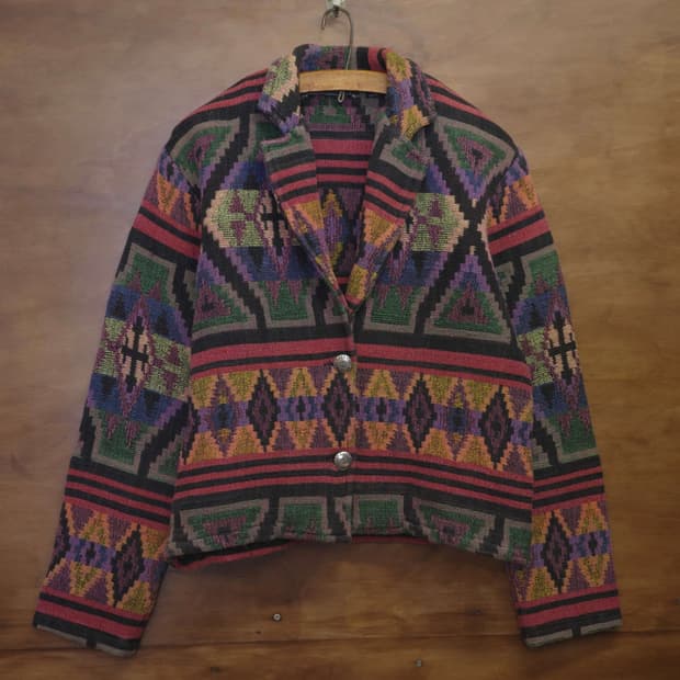 1990s southwestern aztech goblin jacket
