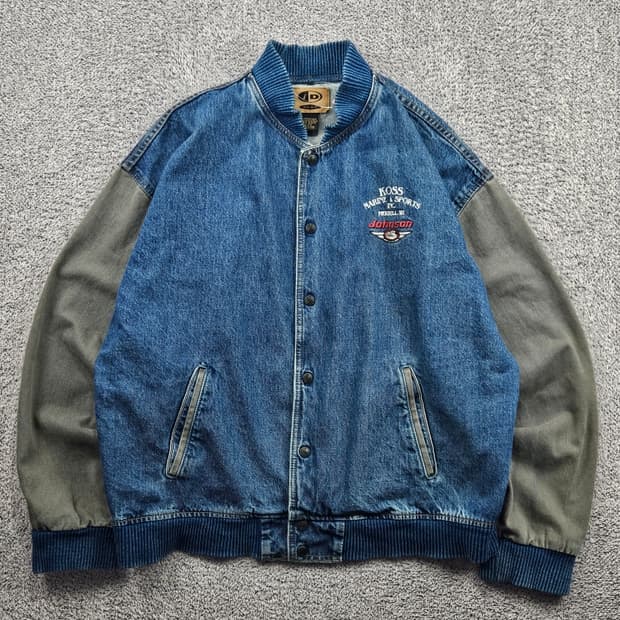 ID WEAR 코튼 데님 바시티 자켓 ( XL ) / 11581