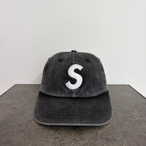 (OS) 슈프림 S로고 6패널 볼캡 모자 22FW 피그먼트 블랙