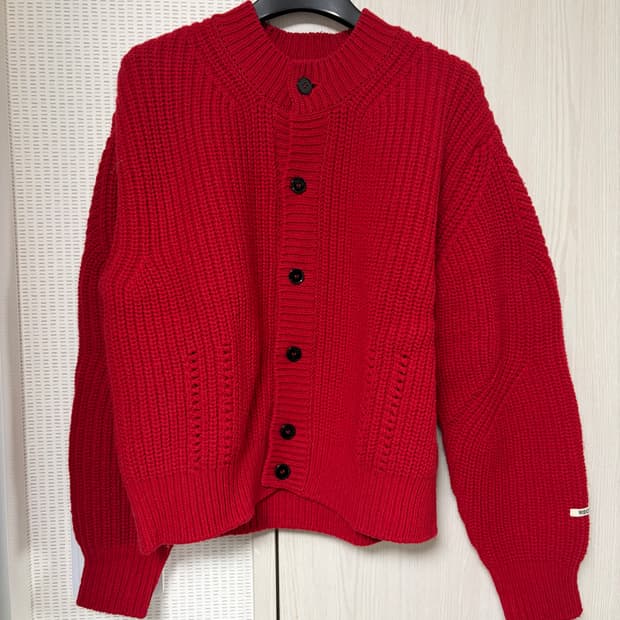 [M] 렉토 청키 울 가디건 레드
