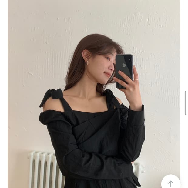 (새상품) 셀렉트한 엔젤 블라우스 오프숄더 블라우스 블랙