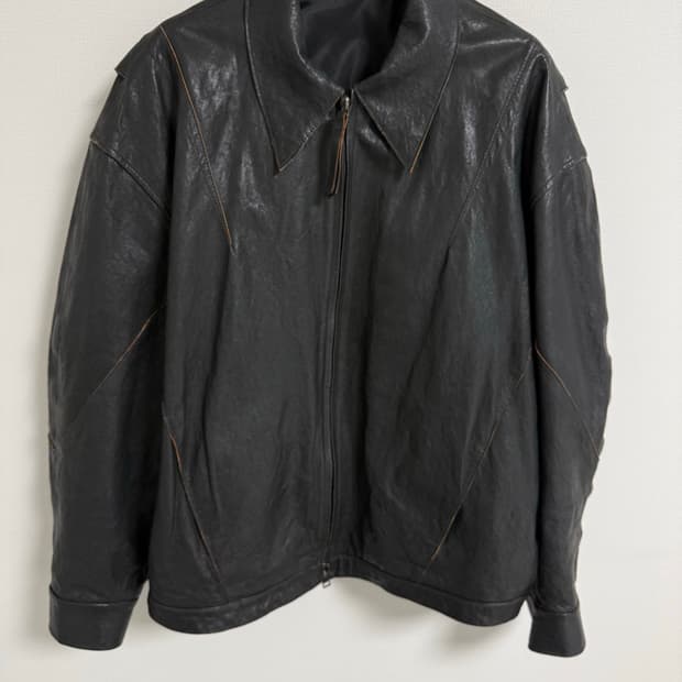 쿠어 라이더스 컷오프 레더 자켓