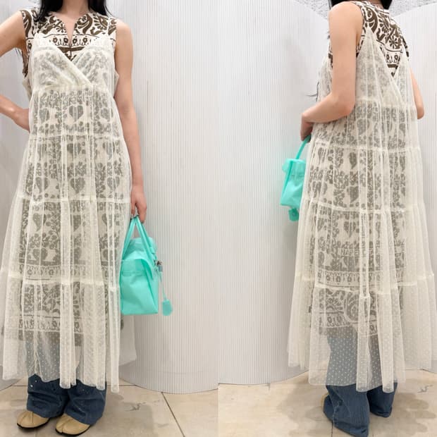 Dot sheer long ops