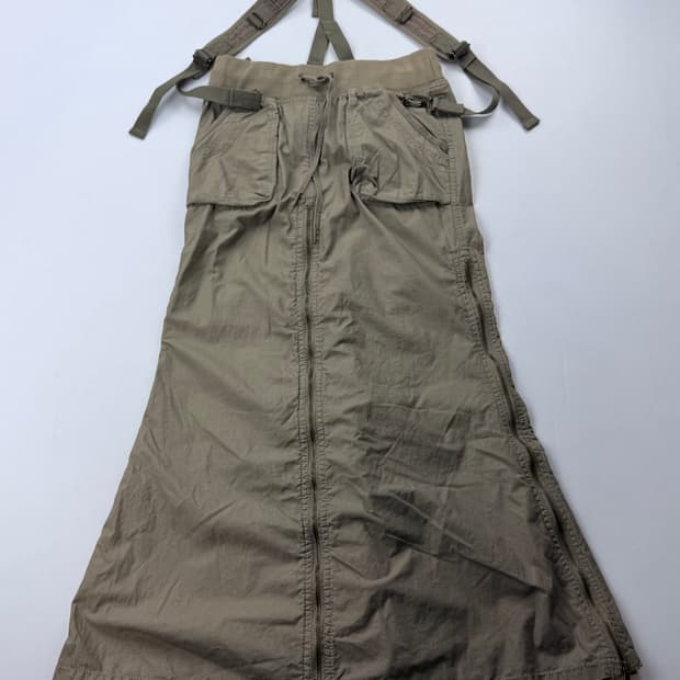 LGB G.O.A 고아 카키 맥시 스커트