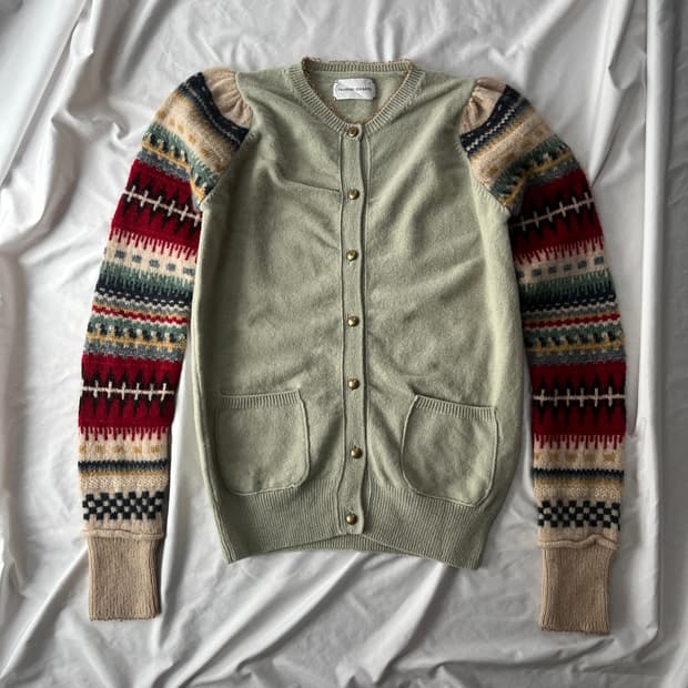 츠모리 치사토 노르딕 울 포켓 가디건