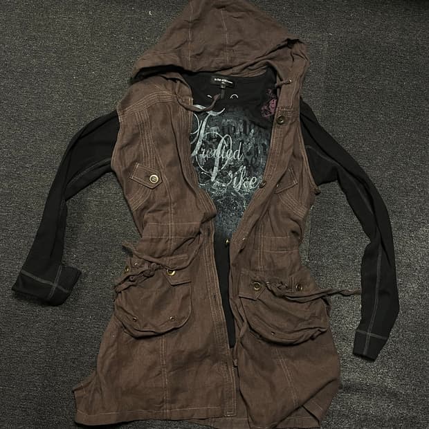 Dark Grunge-vest hoodie(Cargo)