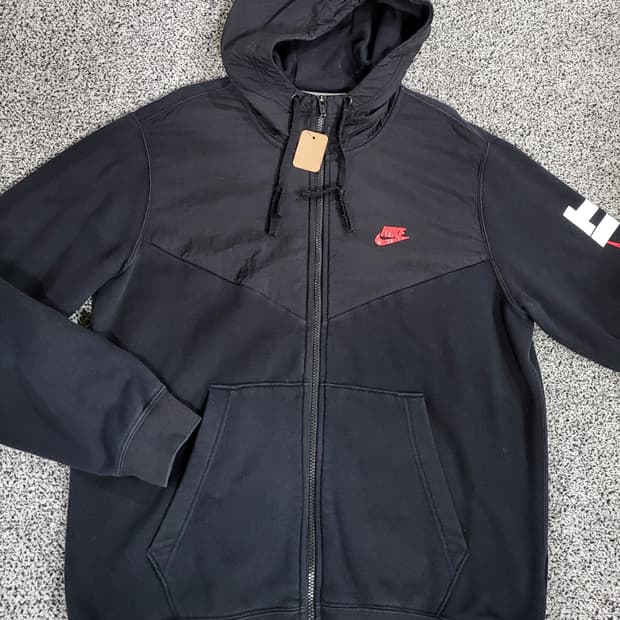 Nike 블랙 집업 후드 자켓
