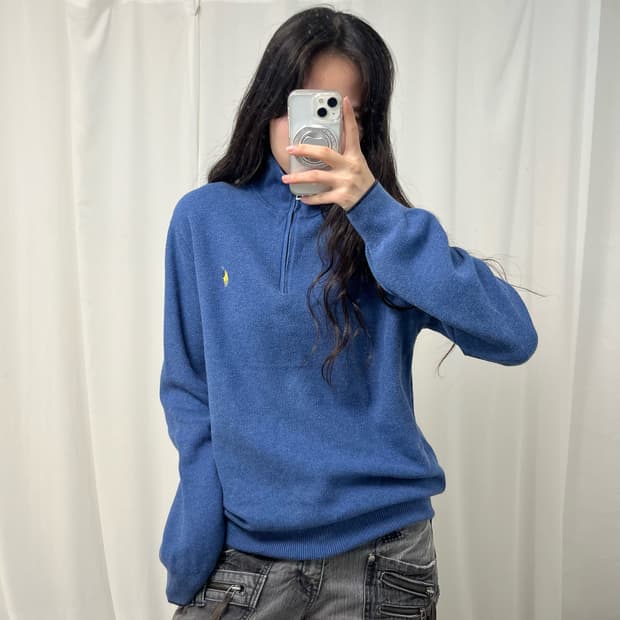 Polo half-zip up knit 