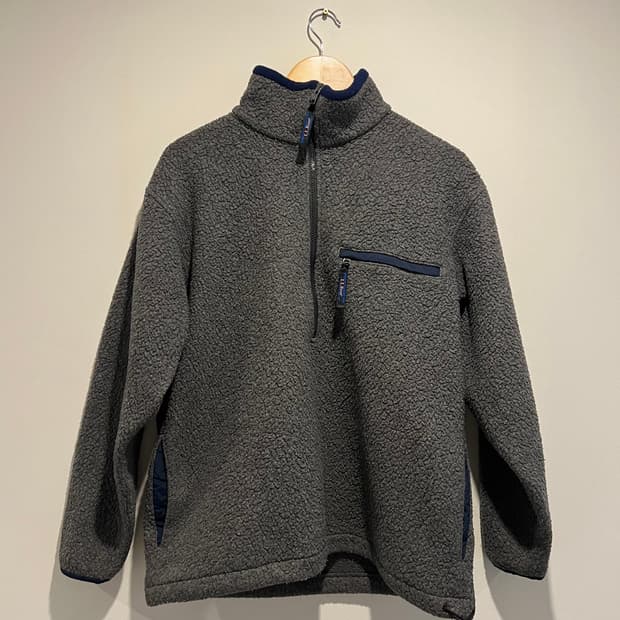 80s 엘엘빈 딥파일 플리스 풀오버 그레이 M