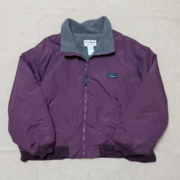 엘엘빈 웜업 플리스 집업 자켓 딥퍼플 90s