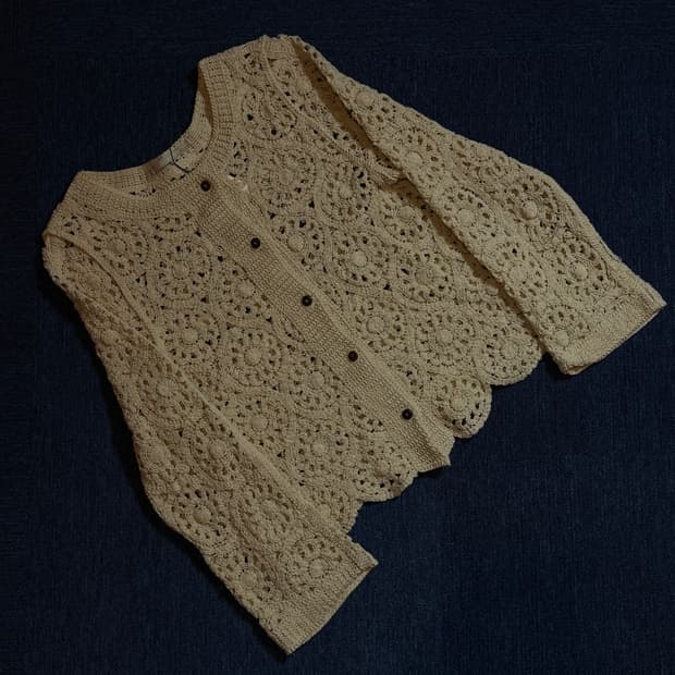 러브앤로우 빈티지 크로셰 가디건