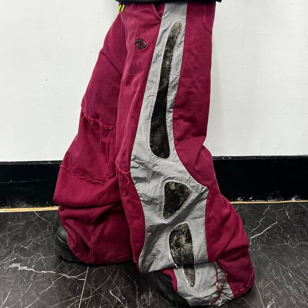 스쿠트 더티 머니 오버사이즈 와이드 스웻 팬츠