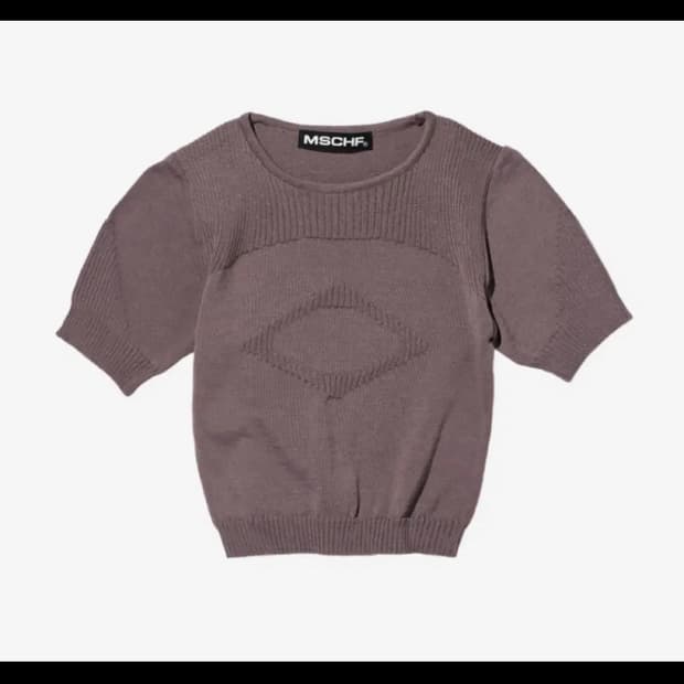 미스치프 롬버스 니트 탑 mschf 새상품 (반팔 니트)