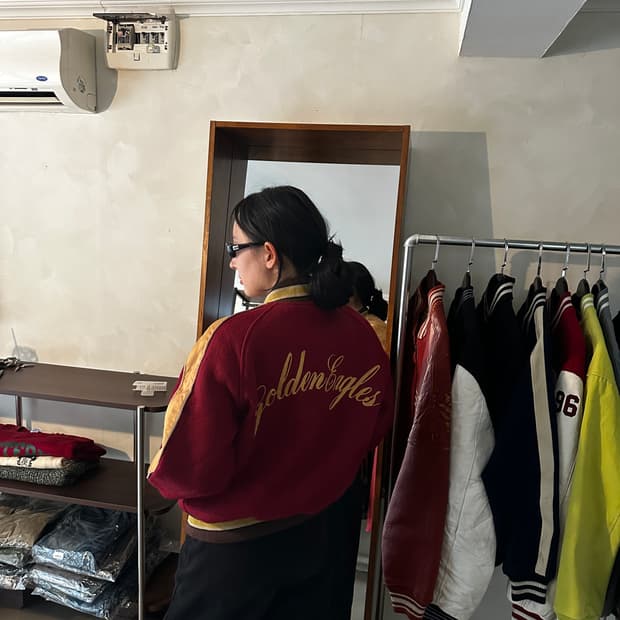 sugarcane 슈가케인 클래식 빈티지 바시티 자켓 스타디움