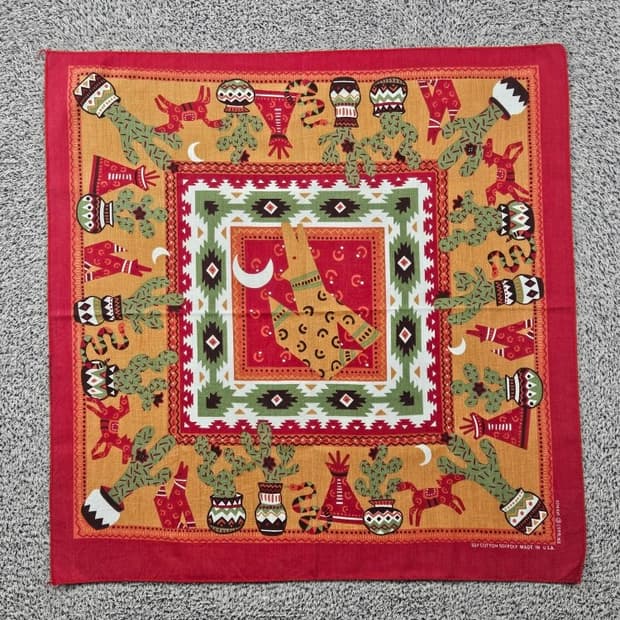 USA 아즈텍 나바호 선인장 반다나 ( 52X52 ) / 11718