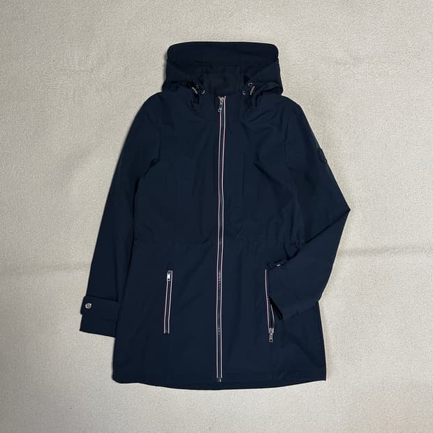 타미힐피거 아이코닉 스포티 후드 소프트쉘 레인 재킷