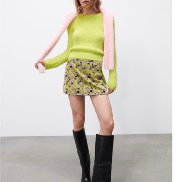 자라 퍼 니트 새상품