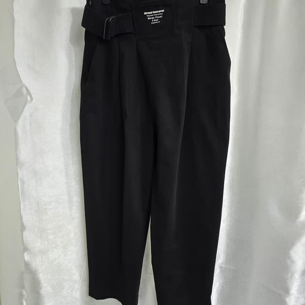 쥬시쥬디 벨트 와이드 블랙 슬랙스 (1593)