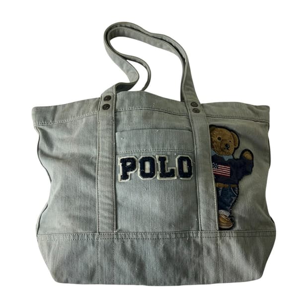 [POLO] 폴로랄프로렌 폴로베어 데님 토트백