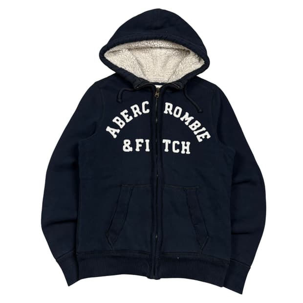 아베크롬비 네이비 안감 쉐르파 후드집업