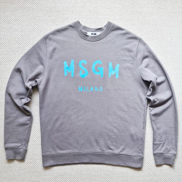 MSGM 엠에스지엠 브러쉬드 로고 맨투맨 스웻셔츠 XL 