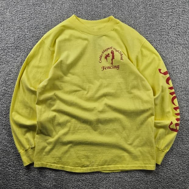 90's USA HANES 싱글 스티치 롱 슬리브 ( L )/ 11130