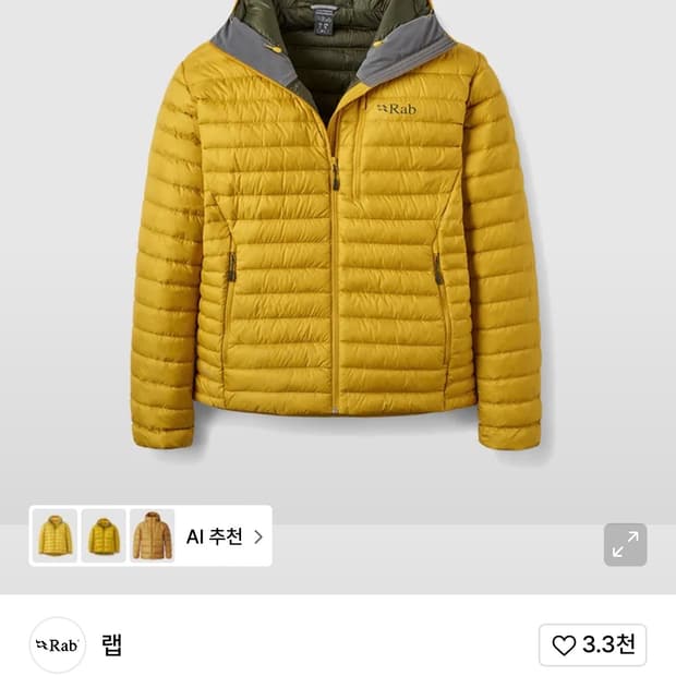 Rab. 마이크로라이트 알파인 자켓 Dark Pollen(M)