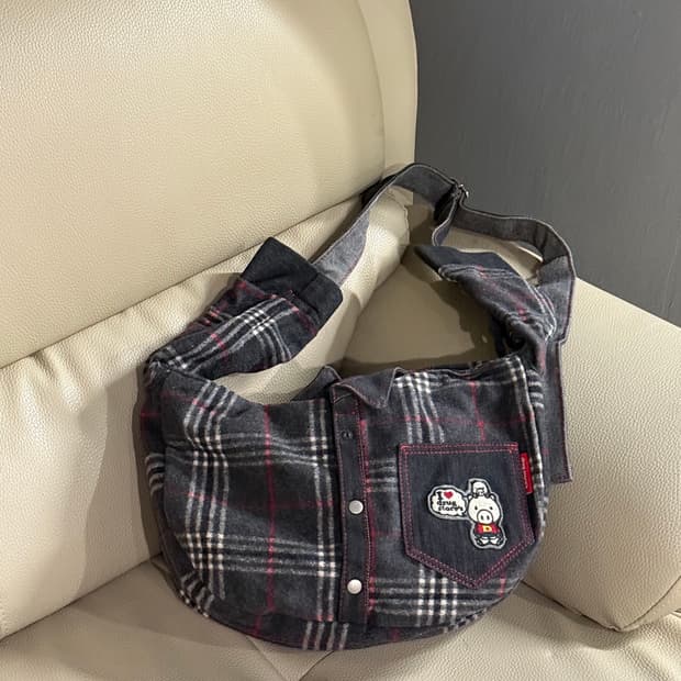 drug store's check pattern cross bag