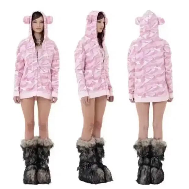 베이비메탈클럽 베어후드 핑크 구해요