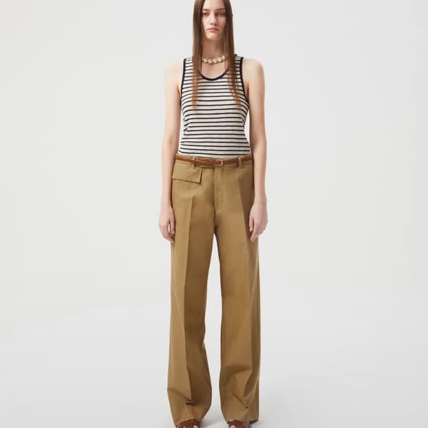 타일레 70s 와이드 레그 울 트라우저