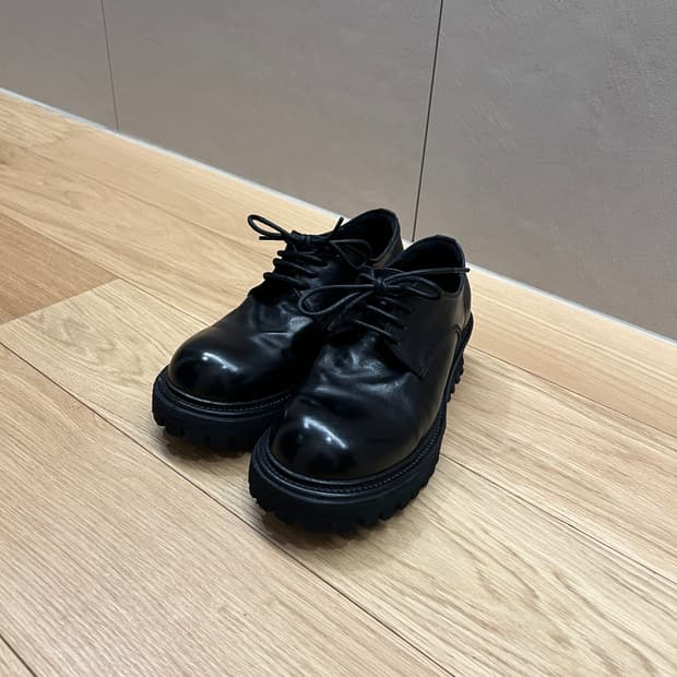 야세 / 6.5cm 페더 코만도솔 홀스하이드 더비 슈즈 260사이즈