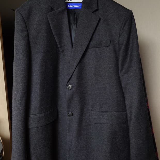 [S] 자라 아더에러 콜라보 울 블레이저 차콜 그레이