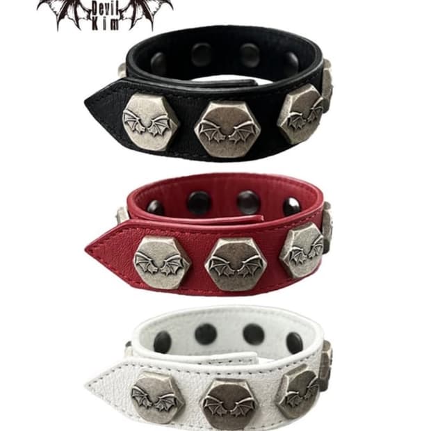 Devil Kim Bolt Leather Bracelet