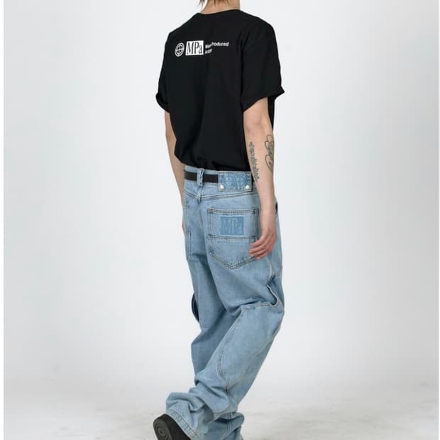 MPa CALF POCKET PANTS (STEEL BLUE)