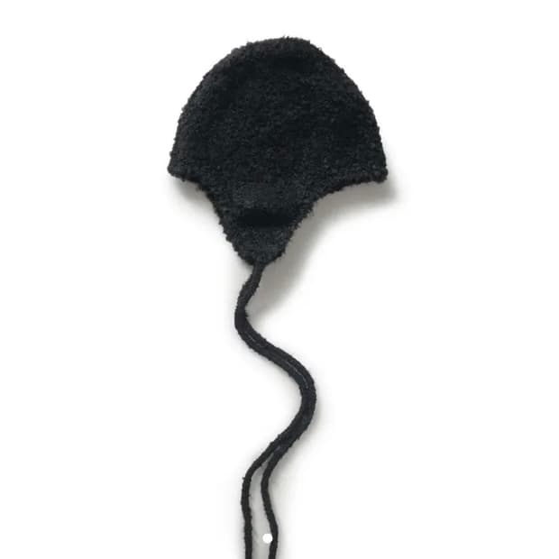 김아홉 earplug knit hat black
