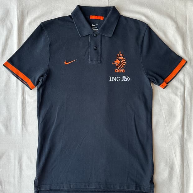 나이키 네덜란드 축구 국가대표 KNVB 카라 반팔티 L