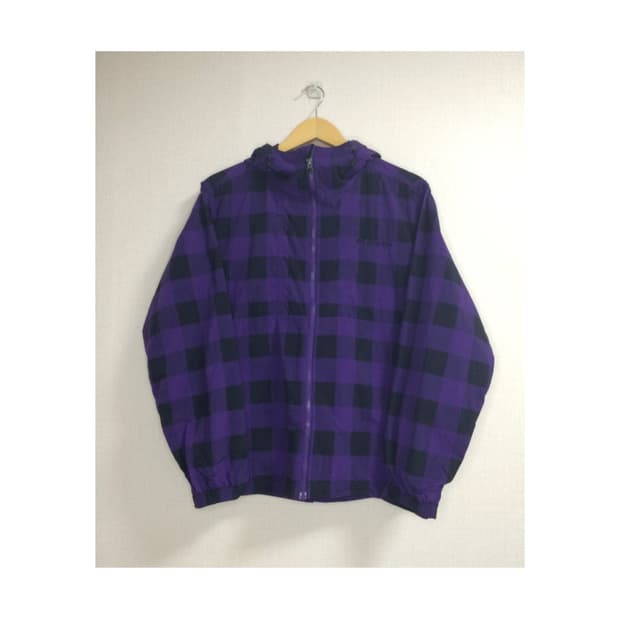 컬럼비아 퍼플 체크 바람막이 