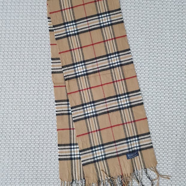 1980 버버리 울 머플러 