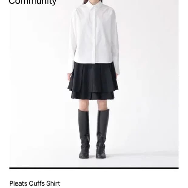 유노이아 Pleats Cuffs Shirt