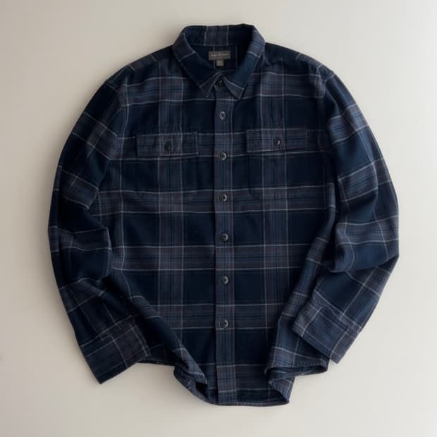 엘엘빈 투포켓 체크 플란넬 셔츠 XL