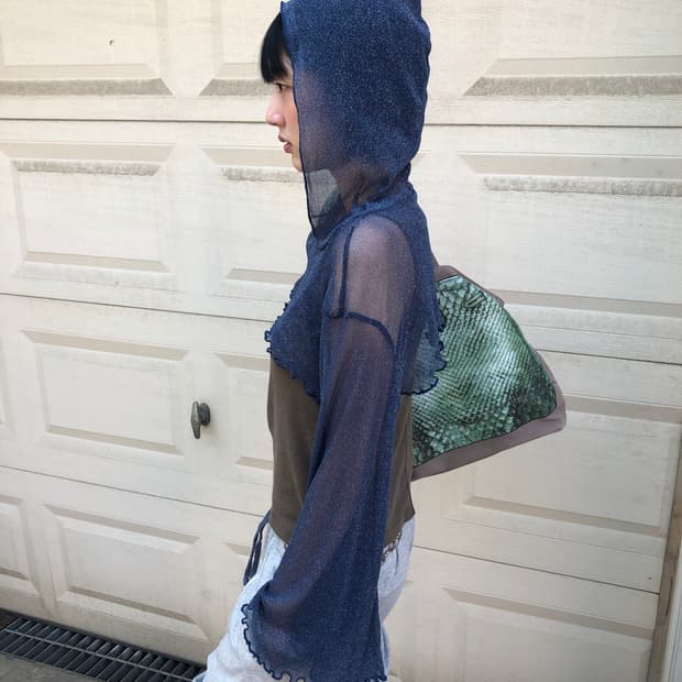 shimmer hood bolero 