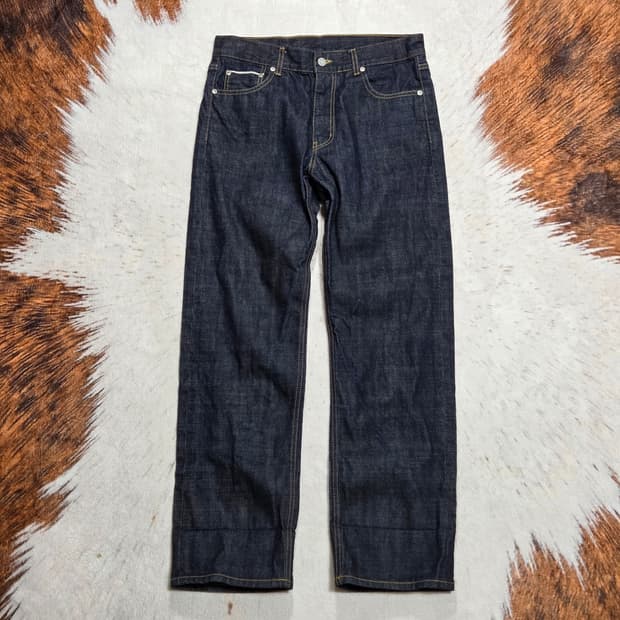 빈티지 생지 셀비지 스트레이트 데님 팬츠