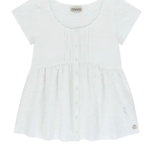 코이세이오 핀턱 블라우스 화이트