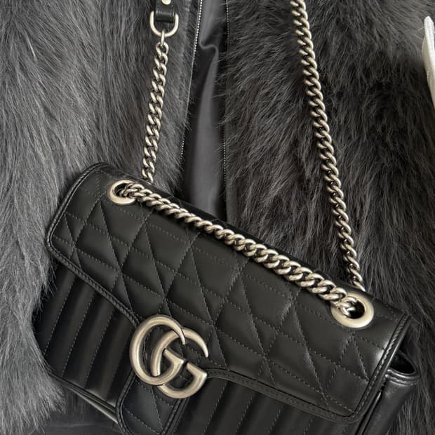 구찌 마몽 숄더백 은장