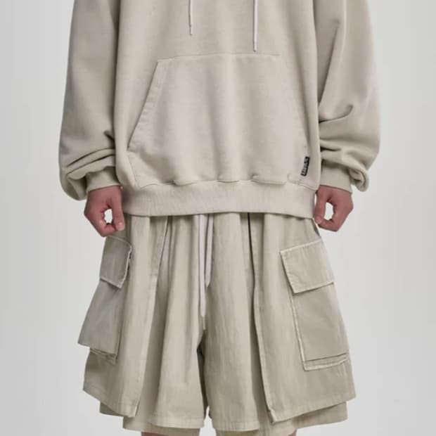 아조바이아조 레이어드집업팬츠 아이보리 라지