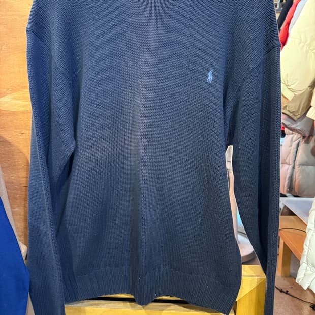 폴로 랄프로렌 스카이포니 블랙 라운드 니트