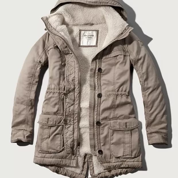 아베크롬비 양털 파카 S 정품